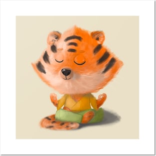 Yoga Tiger Posters and Art